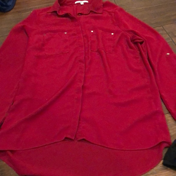 Red Button Down - Picture 3 of 3
